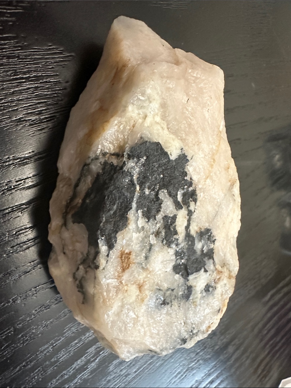 Natural milky white and Black Decorative Stone Accent